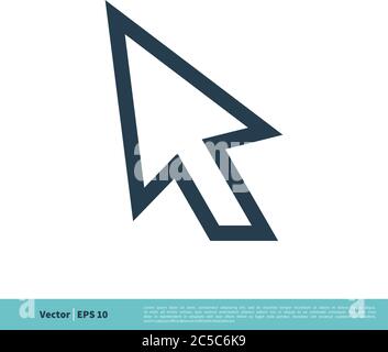 Arrow Pointer Icon Vector Logo Template Illustration Design. Vector EPS 10. Stock Vector
