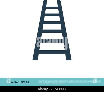 Ladder Icon Vector Logo Template Illustration Design. Vector EPS 10. Stock Vector