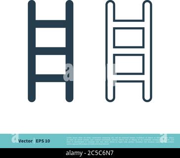 Ladder Icon Vector Logo Template Illustration Design. Vector EPS 10. Stock Vector