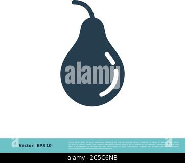 Pear Fruit Icon Vector Logo Template Illustration Design. Vector EPS 10. Stock Vector
