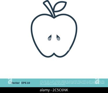 Apple Fruit Icon Vector Logo Template Illustration Design. Vector EPS 10. Stock Vector