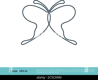 Butterfly Wing Icon Vector Logo Template Illustration Design. Vector EPS 10. Stock Vector