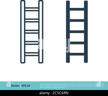 Ladder Icon Vector Logo Template Illustration Design. Vector EPS 10. Stock Vector