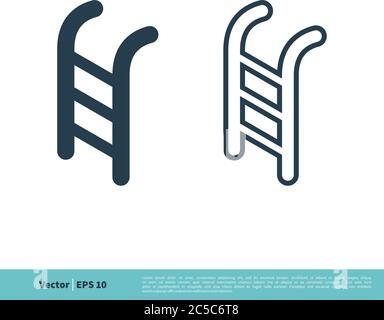 Ladder Icon Vector Logo Template Illustration Design. Vector EPS 10. Stock Vector