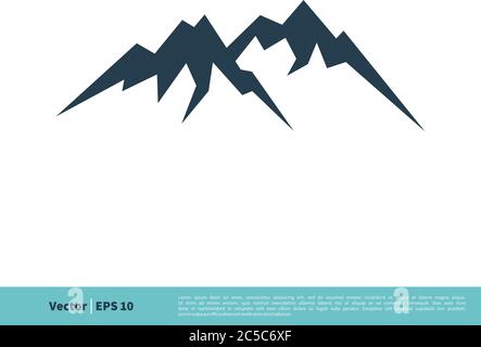 Mountain Icon Vector Logo Template Illustration Design. Vector EPS 10. Stock Vector