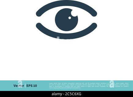 Eyeball Vision Icon Vector Logo Template Illustration Design. Vector EPS 10. Stock Vector