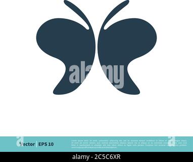 Butterfly Wing Icon Vector Logo Template Illustration Design. Vector EPS 10. Stock Vector