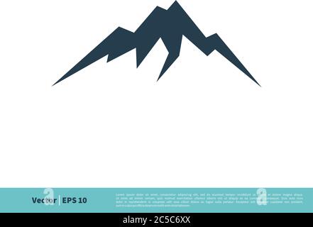 Mountain Icon Vector Logo Template Illustration Design. Vector EPS 10. Stock Vector