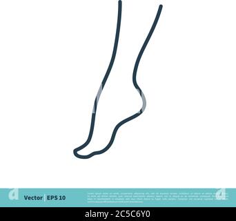 Women Leg Icon Vector Logo Template Illustration Design. Vector EPS 10. Stock Vector