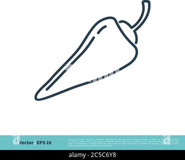 Chili Spicy Icon Vector Logo Template Illustration Design. Vector EPS 10. Stock Vector
