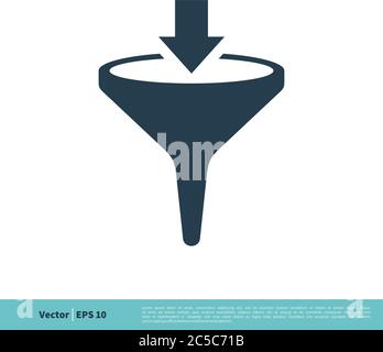 Funnel Icon Vector Logo Template Illustration Design. Vector EPS 10. Stock Vector