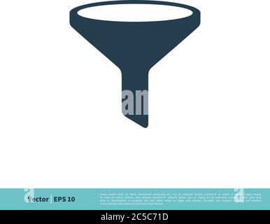 Funnel Icon Vector Logo Template Illustration Design. Vector EPS 10. Stock Vector