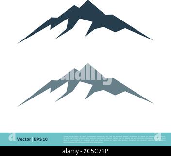 Mountain Icon Vector Logo Template Illustration Design. Vector EPS 10. Stock Vector