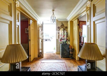 The Old Rectory, a former rectory established in the 1500's next to it's church in Woolaston, Forest of Dean. No a country home holiday rental Stock Photo