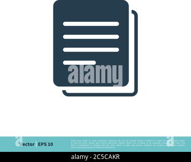 Document Sign, Paper and Text Icon Vector Logo Template Illustration Design. Vector EPS 10. Stock Vector