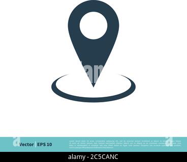 Point Map, Pin Locate Icon Vector Logo Template Illustration Design. Vector EPS 10. Stock Vector