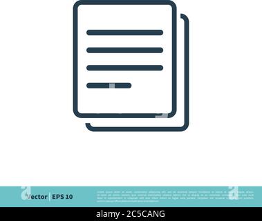 Document Sign, Paper and Text Icon Vector Logo Template Illustration Design. Vector EPS 10. Stock Vector