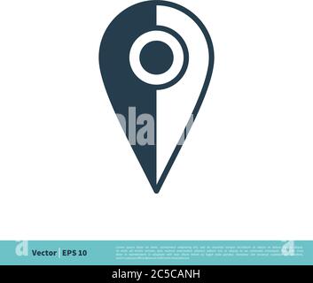 Point Map, Pin Locate Icon Vector Logo Template Illustration Design. Vector EPS 10. Stock Vector