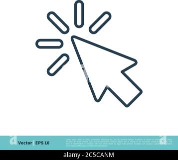 Pointer Arrow Icon Vector Logo Template Illustration Design. Vector EPS 10. Stock Vector
