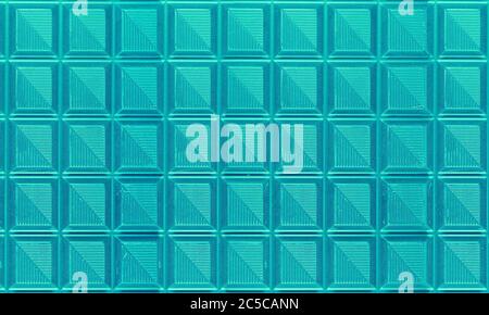 Pop Art Surreal Style Royal Blue Colored Chocolate Bars for Abstract Background Stock Photo