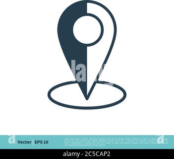 Point Map, Pin Locate Icon Vector Logo Template Illustration Design. Vector EPS 10. Stock Vector