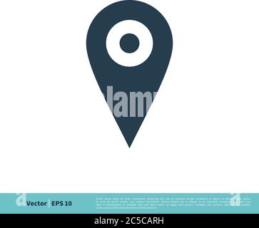 Point Map, Pin Locate Icon Vector Logo Template Illustration Design. Vector EPS 10. Stock Vector