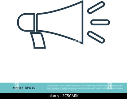 Megaphone Icon Vector Logo Template Illustration Design. Vector EPS 10. Stock Vector