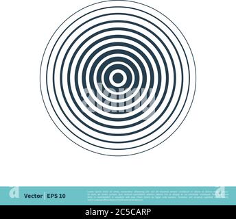 Black rings. Pain circle. Symbol of pain. Medical design icon vector template illustration Illustration Design. Vector EPS 10. Stock Vector