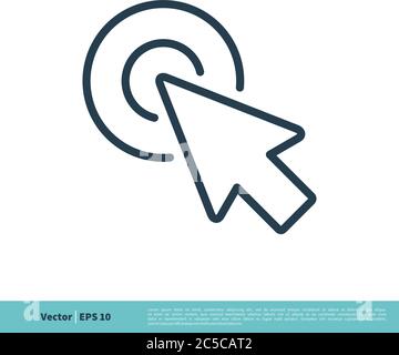Pointer Arrow Icon Vector Logo Template Illustration Design. Vector EPS 10. Stock Vector