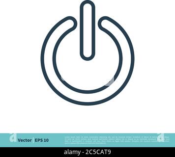 Power Button Icon Vector Logo Template Illustration Design. Vector EPS 10. Stock Vector