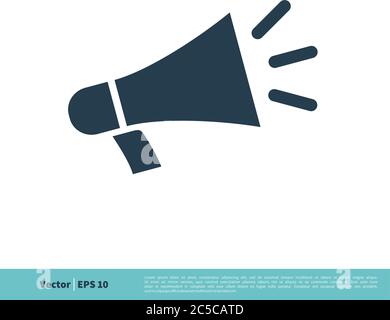 Megaphone Icon Vector Logo Template Illustration Design. Vector EPS 10. Stock Vector