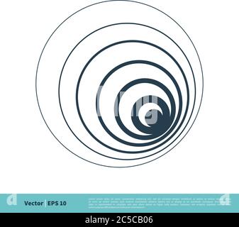 Black rings. Pain circle. Symbol of pain. Medical design icon vector template illustration Illustration Design. Vector EPS 10. Stock Vector