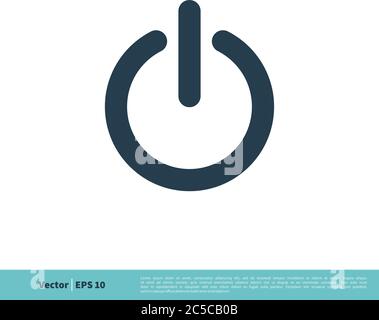 Power Button Icon Vector Logo Template Illustration Design. Vector EPS 10. Stock Vector