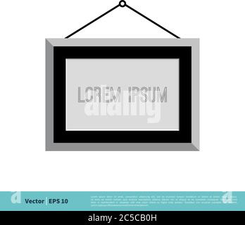 Blank Frame Hanging for your Poster Icon Vector Template Illustration Design. Vector EPS 10. Stock Vector