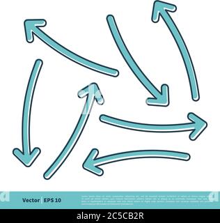 Arrows Set Icon Vector Logo Template Illustration Design. Vector EPS 10. Stock Vector