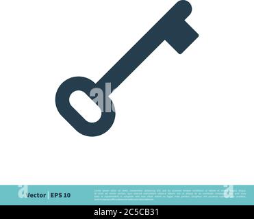 Key Icon Vector Logo Template Illustration Design. Vector EPS 10. Stock Vector