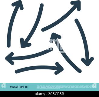 Arrows Set Icon Vector Logo Template Illustration Design. Vector EPS 10. Stock Vector
