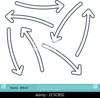 Arrows Set Icon Vector Logo Template Illustration Design. Vector EPS 10. Stock Vector