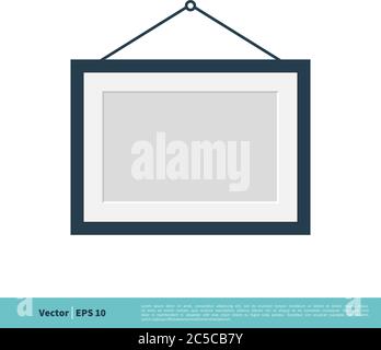 Blank Frame Hanging for your Poster Icon Vector Template Illustration Design. Vector EPS 10. Stock Vector