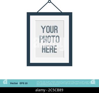 Blank Frame Hanging for your Poster Icon Vector Template Illustration Design. Vector EPS 10. Stock Vector