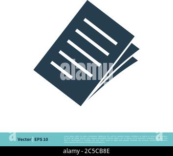Paper Icon Vector Logo Template Illustration Design. Vector EPS 10. Stock Vector