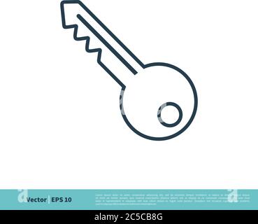 Key Icon Vector Logo Template Illustration Design. Vector EPS 10. Stock Vector
