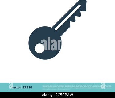 Key Icon Vector Logo Template Illustration Design. Vector EPS 10. Stock Vector