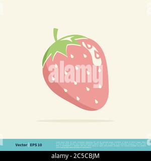 Strawberry Fruit Icon Vector Logo Template Illustration Design. Vector EPS 10. Stock Vector