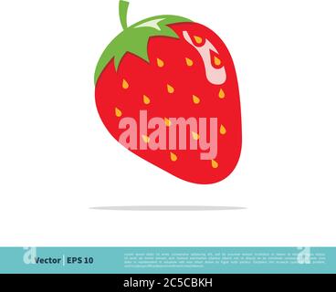 Strawberry Fruit Icon Vector Logo Template Illustration Design. Vector EPS 10. Stock Vector
