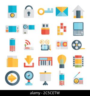 Modern flat icons — set 2 Stock Vector