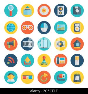 Modern flat icons — set 1 Stock Vector