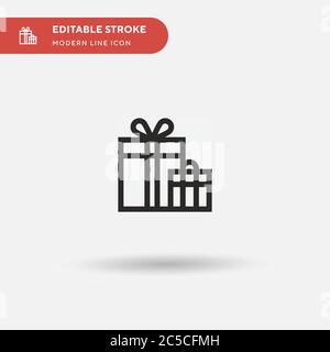 Gifts Simple vector icon. Illustration symbol design template for web mobile UI element. Perfect color modern pictogram on editable stroke. Gifts icons for your business project Stock Vector