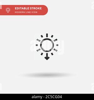 Sunset Simple vector icon. Illustration symbol design template for web mobile UI element. Perfect color modern pictogram on editable stroke. Sunset icons for your business project Stock Vector