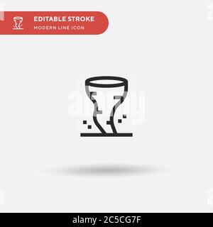 Tornado Simple vector icon. Illustration symbol design template for web mobile UI element. Perfect color modern pictogram on editable stroke. Tornado icons for your business project Stock Vector
